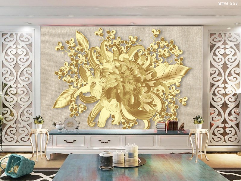 Tranh hoa cúc MHC2-007